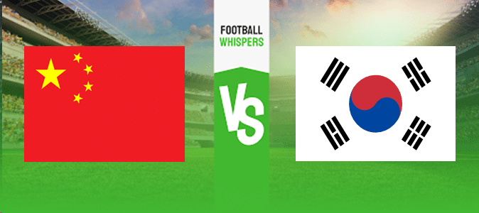 China vs South Korea prediction, odds & betting tips 21/11/2023
