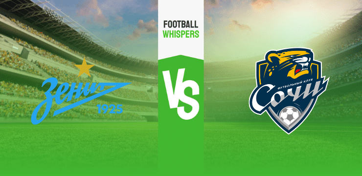 Зенит – Сочи прогноз на матч 25 ноября 2023 года