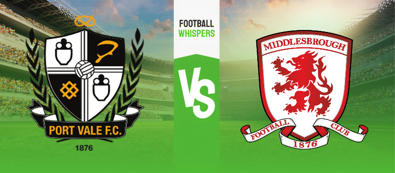 Port Vale vs Middlesbrough prediction, odds & betting tips 19/12/2023