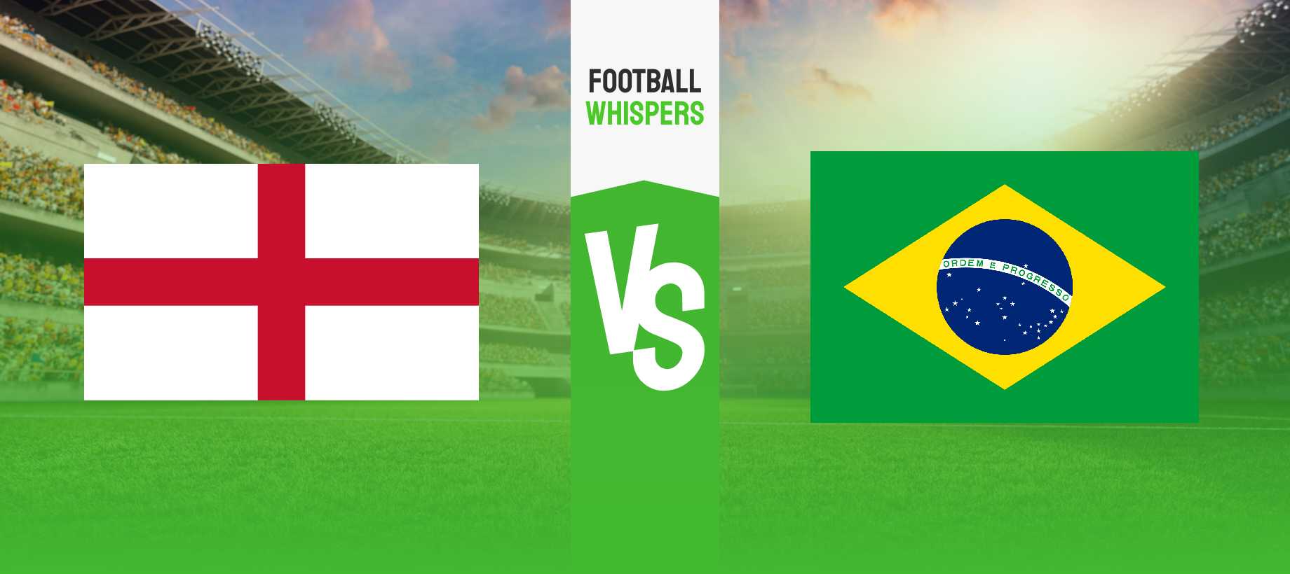 Anglia – Brazília tipp és esélyek 23/03