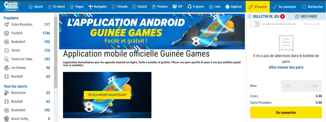 Avis Guinée Games : la revue détaillée du meilleur bookmaker en Guinée en Avril 2026