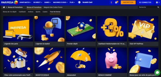 avis Paripesa les promotions