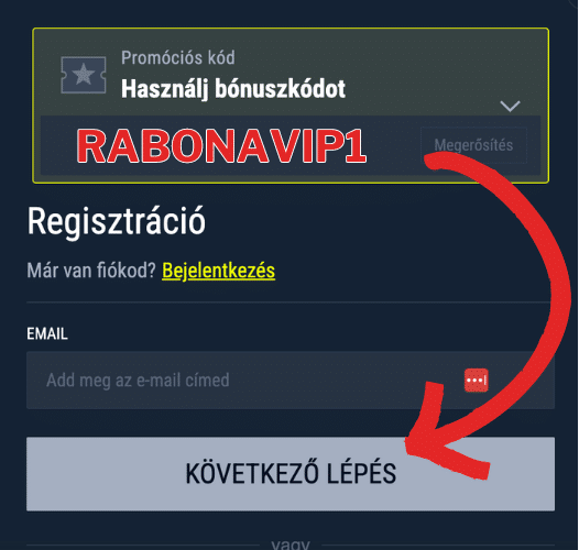 Rabona promóciós kód 2026 – RABONAVIP1 : Bónusz 35000 FT-IG