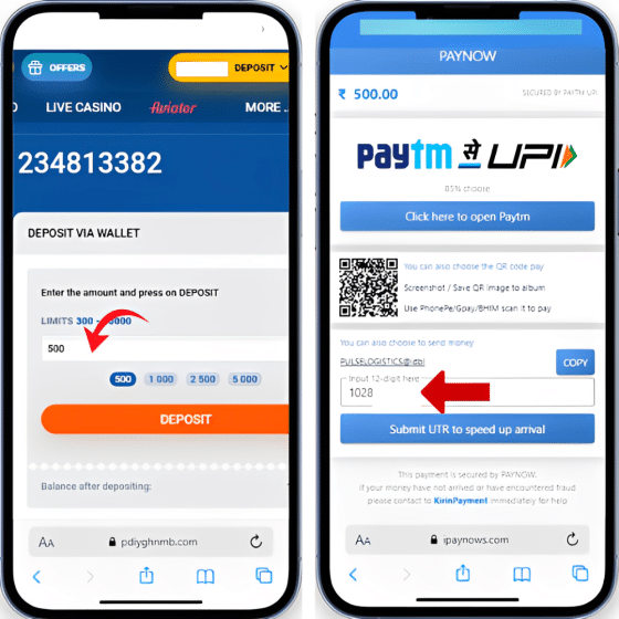 Making a deposit for the Mostbet promo code bonus