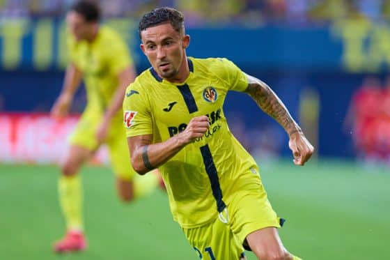 Yeremy Pino pictured in action for Villarreal