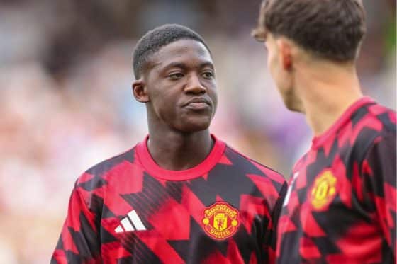 Manchester United star Kobbie Mainoo pictured