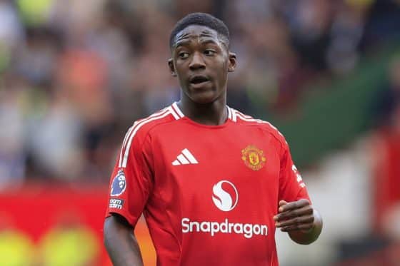 Manchester United star Kobbie Mainoo pictured