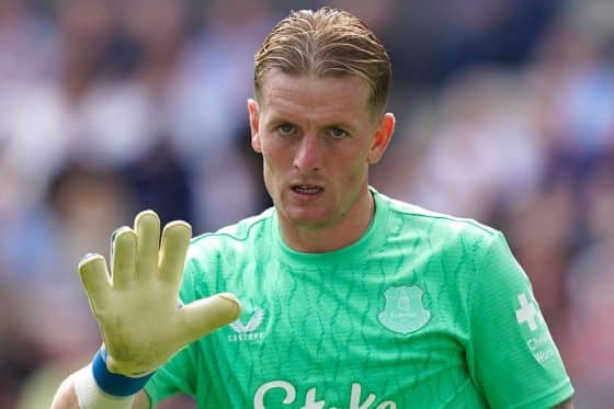 Everton goalkeeper Jordan Pickford pictured in action