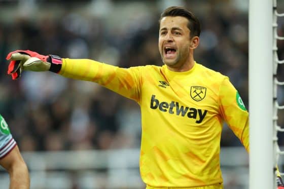 West Ham goalkeeper Lukasz Fabianski pictured in action