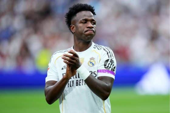 Real Madrid star Vinicius Junior pictured in action