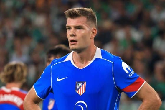 Alexander Sorloth pictured in action for Atletico Madrid. 