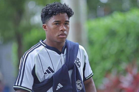 Real Madrid forward Endrick pictured in action