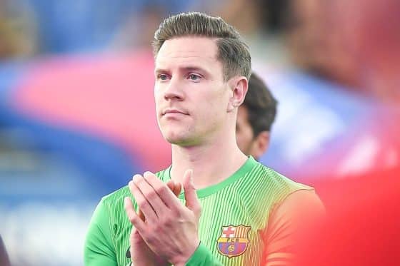 Barcelona goalkeeper Marc-Andre ter Stegen pictured.
