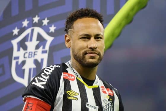 Santos forward Neymar Jr pictured