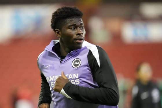 Carlos Baleba pictured in action for Brighton 