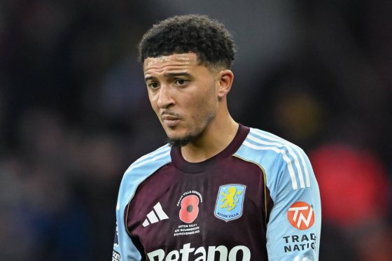 Jadon Sancho pictured in action for Aston Villa