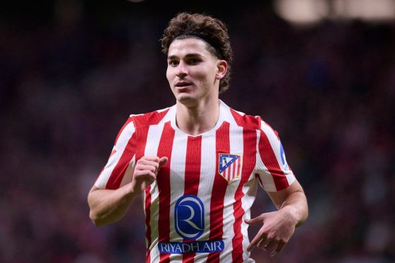 Julian Alvarez pictured in action for Atletico Madrid