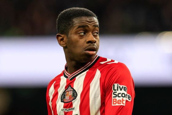 Noah Sadiki pictured in action for Sunderland