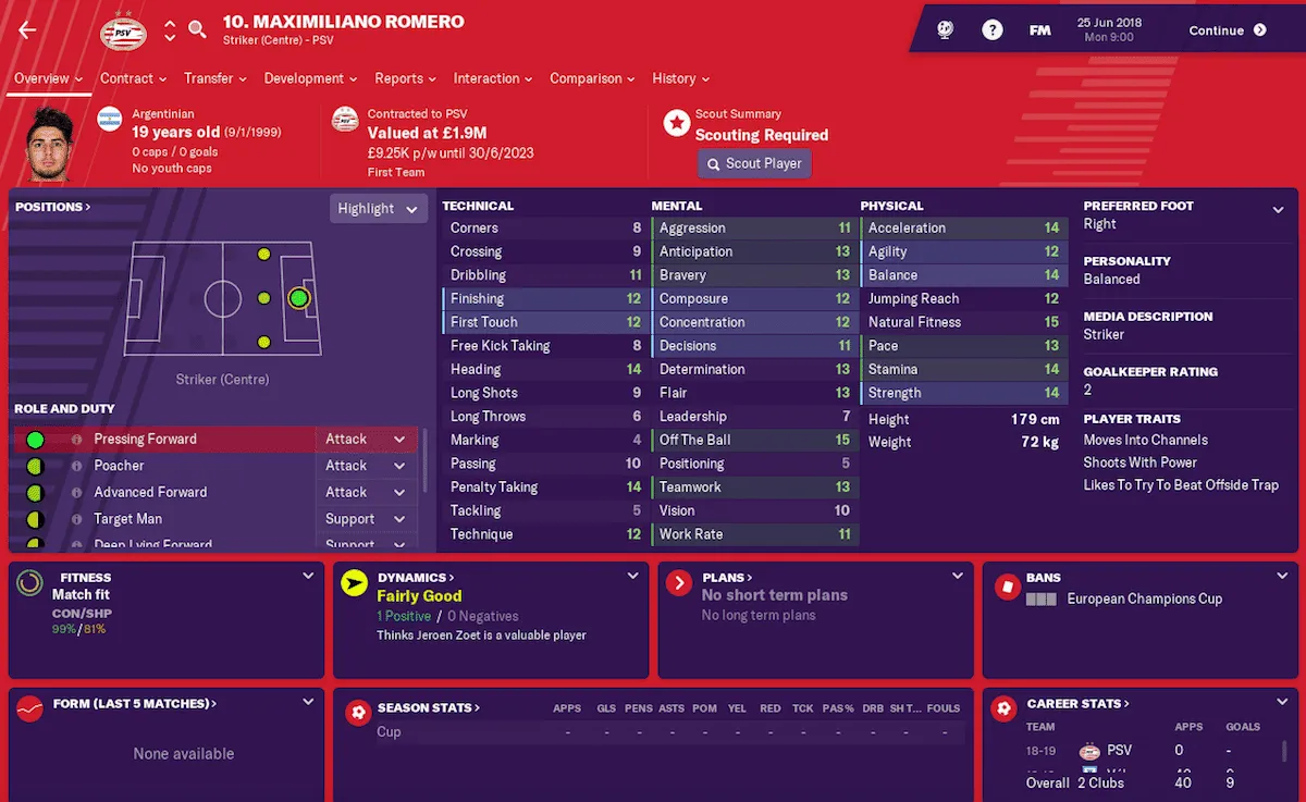 Maximiliano Romero, Football Manager