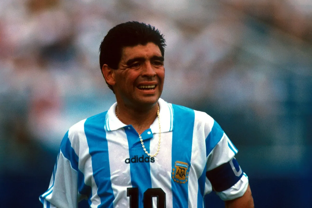 Maradona during game against Nigeria at the 1994 World Cup