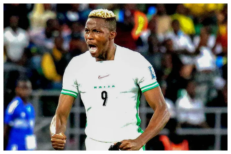 Victor Osimhen scores for Nigeria || CreditIMAGO / Shengolpixs