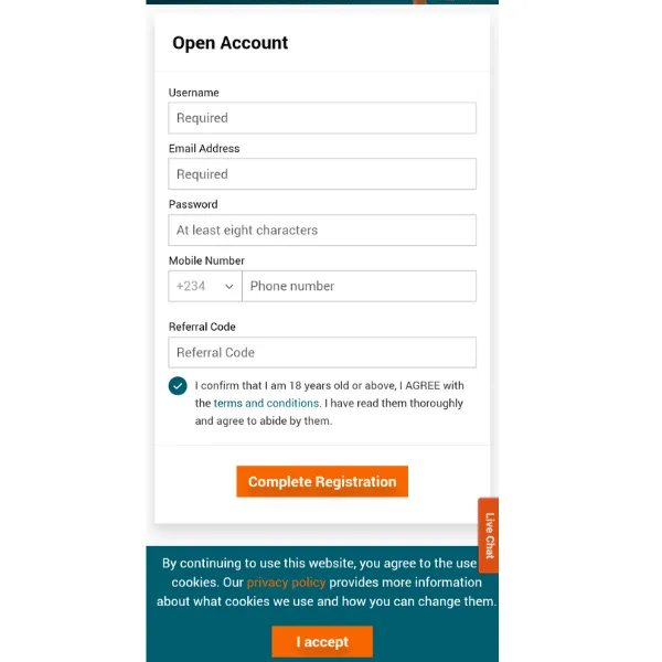 Register with BetBonanza bonus code