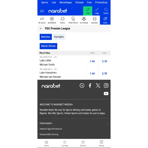 Nairabet app sportsbetting