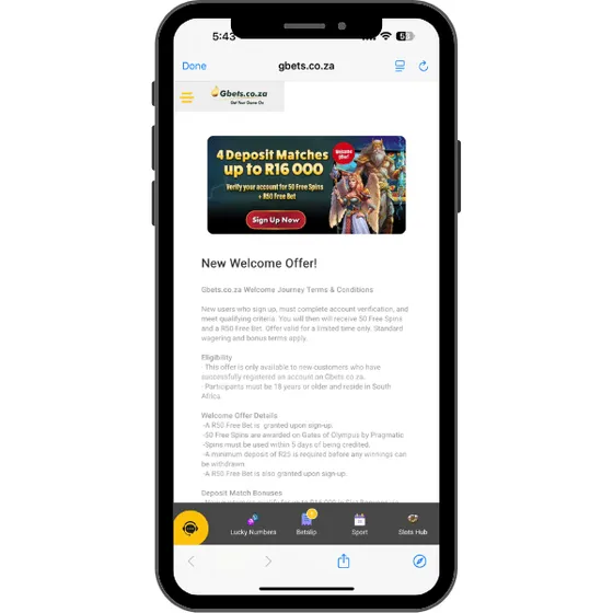 Gbets sports welcome offer