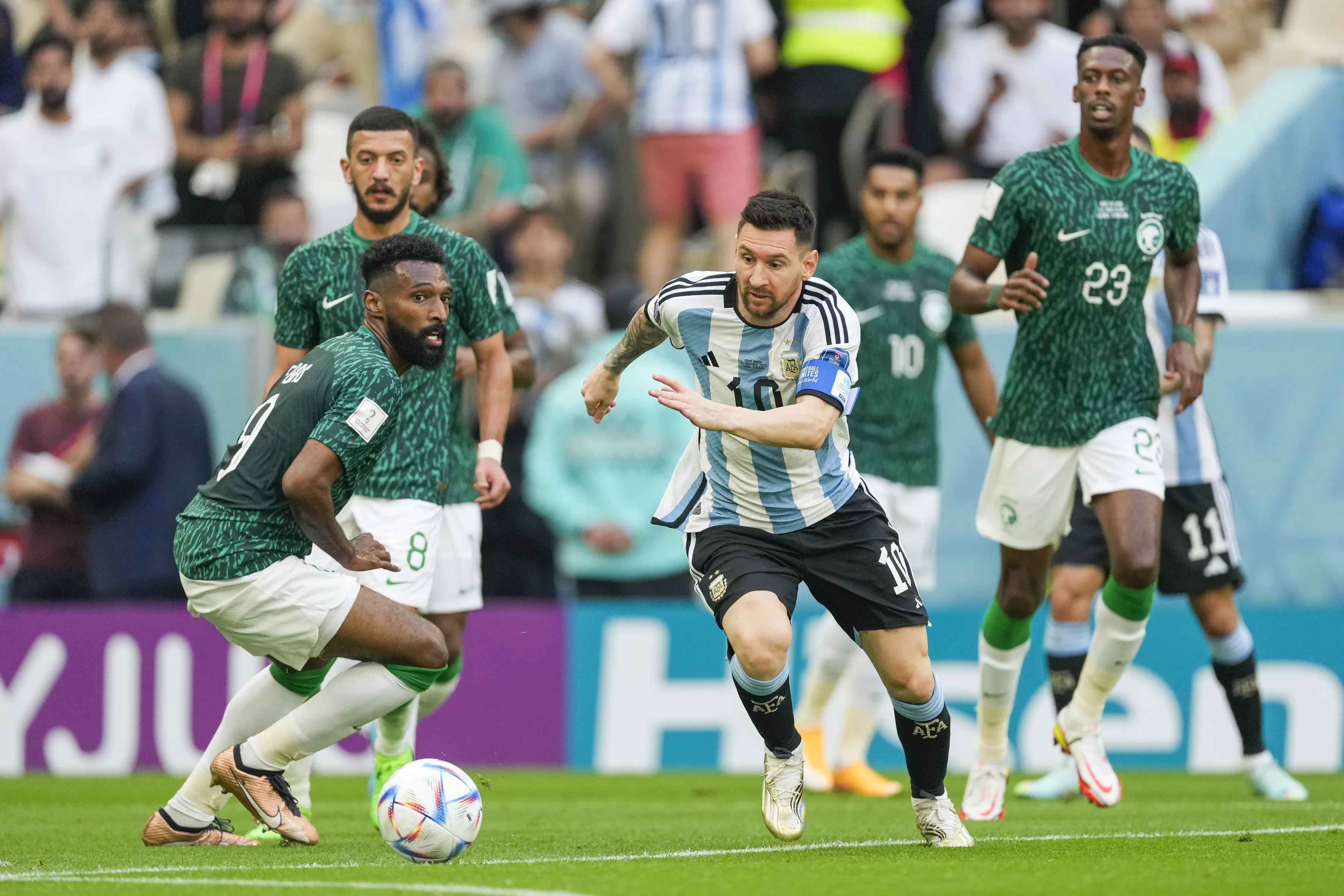 2022 World Cup game between Argentina and Saudi Arabia in Qatar
