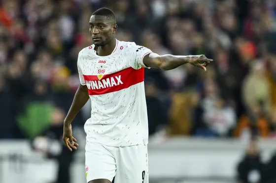 Guirassy playing for Stuttgart