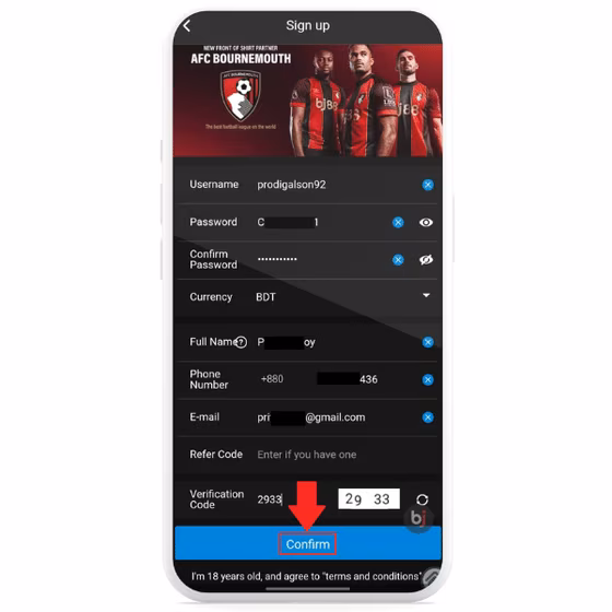 Baji app registration confirmed