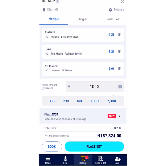 BetKing betslip