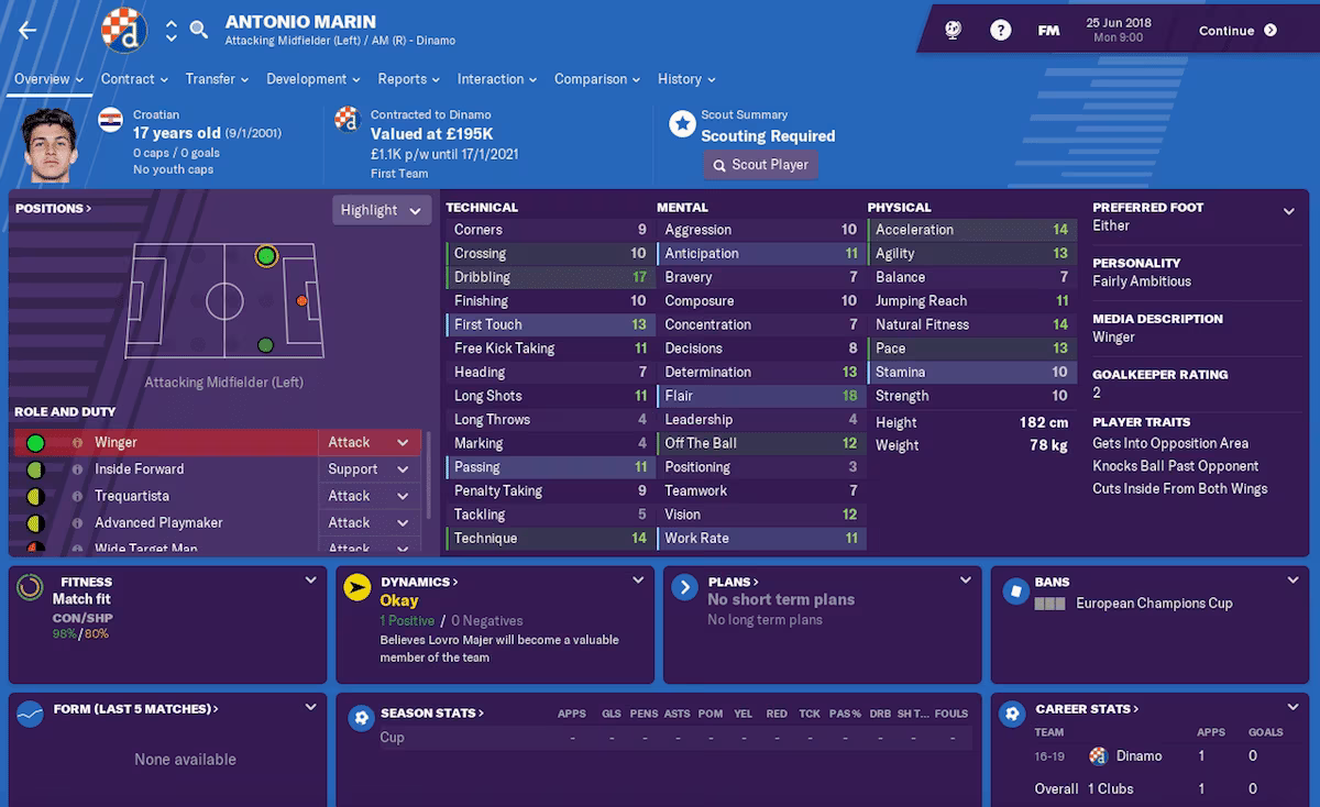 Antonio Marin, Football Manager