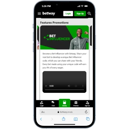 Betway bet influencer.