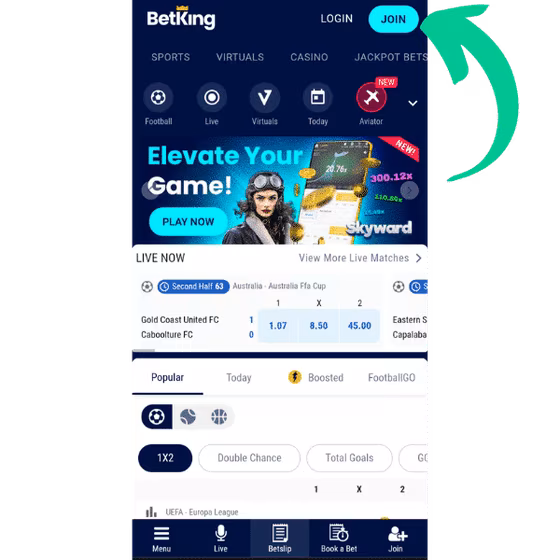 Join to get BetKing free bet