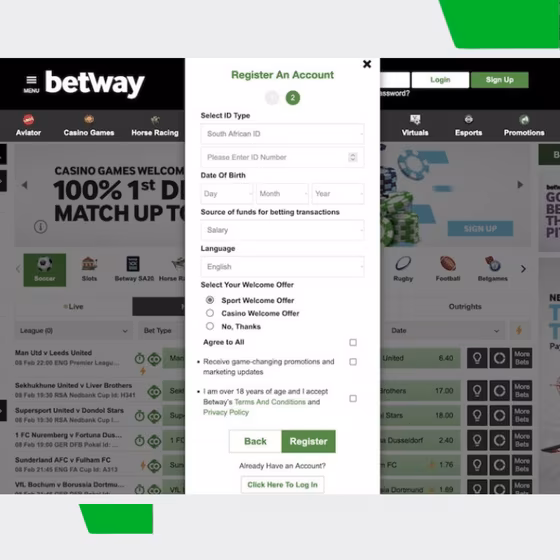 Betway register
