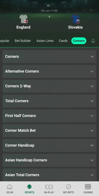 bet365 football betting markets UK