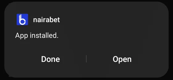 Nairabet app install