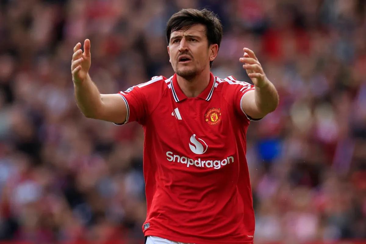 Harry Maguire pictured in action for Man United