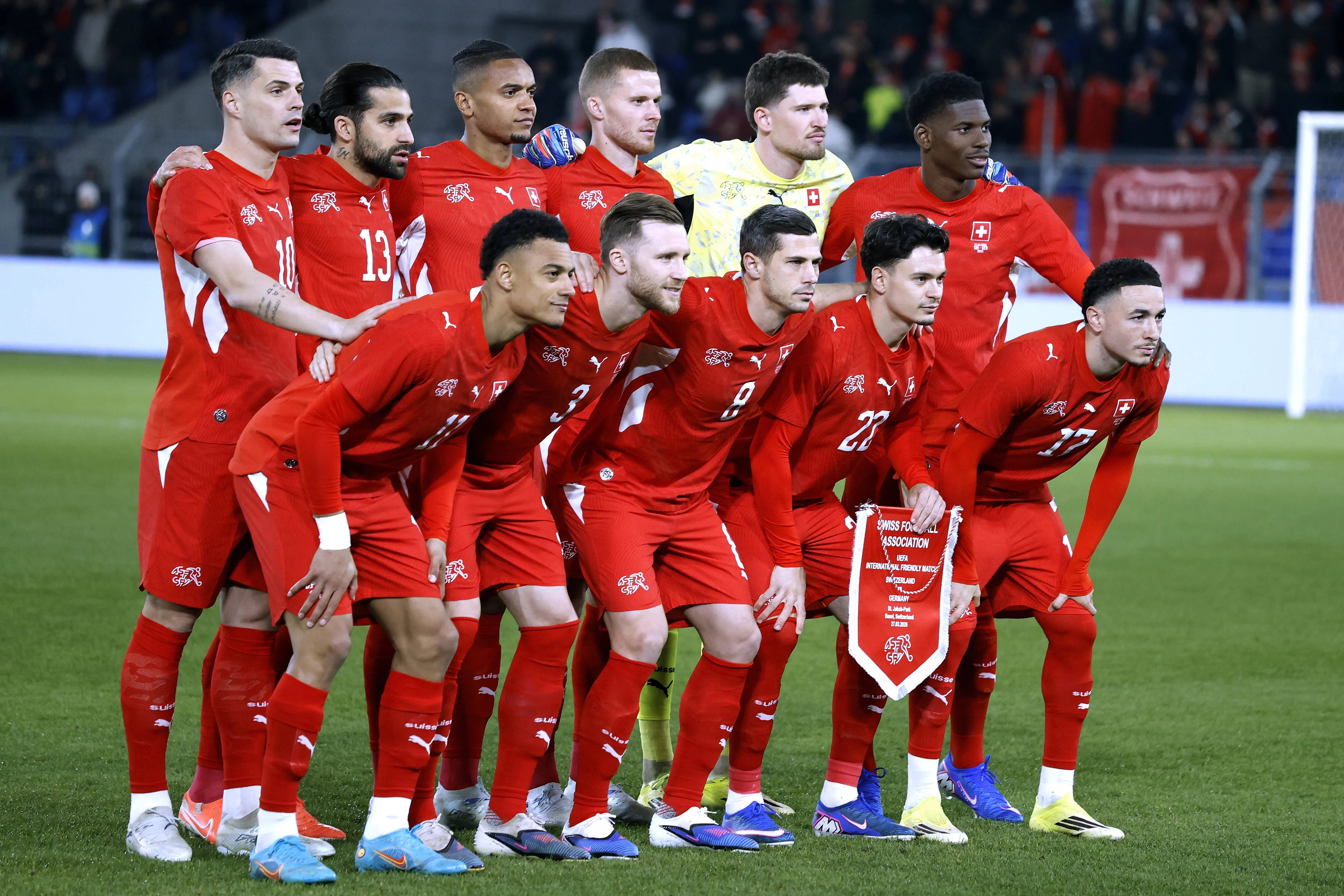 Granit Xhaka and the Switzerland team