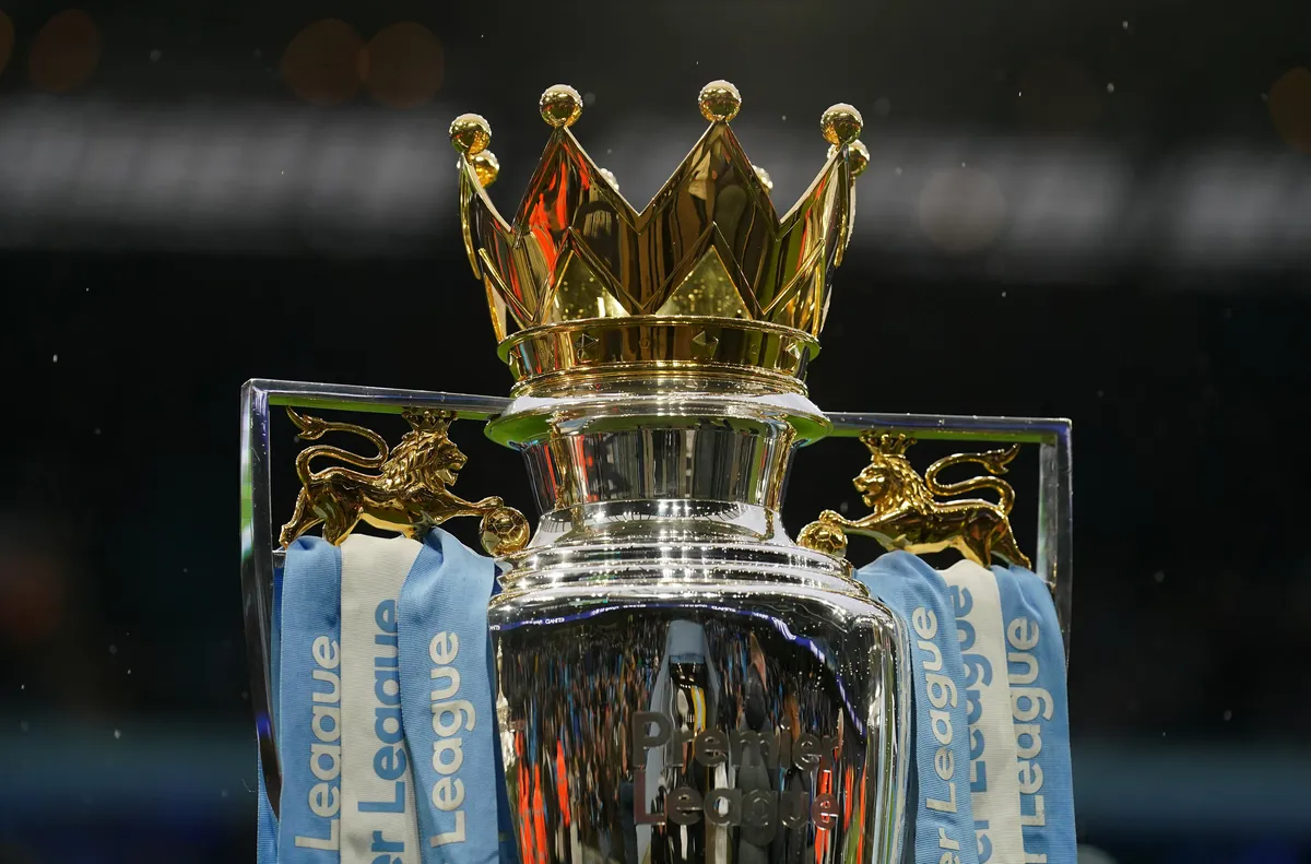 Premier League Trophy close up