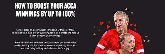 Spreadex accumulator boosts for ACCA bets.