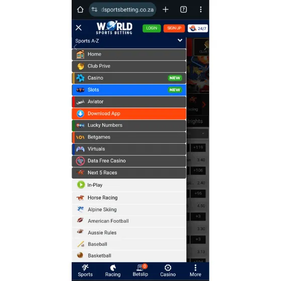 WSB bookmaker site
