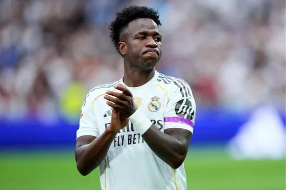 Real Madrid star Vinicius Junior pictured in action