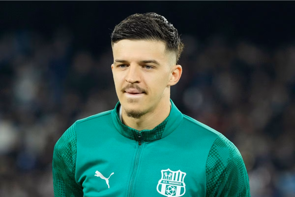 Tarik Muharemovic pictured in action for Sassuolo.
