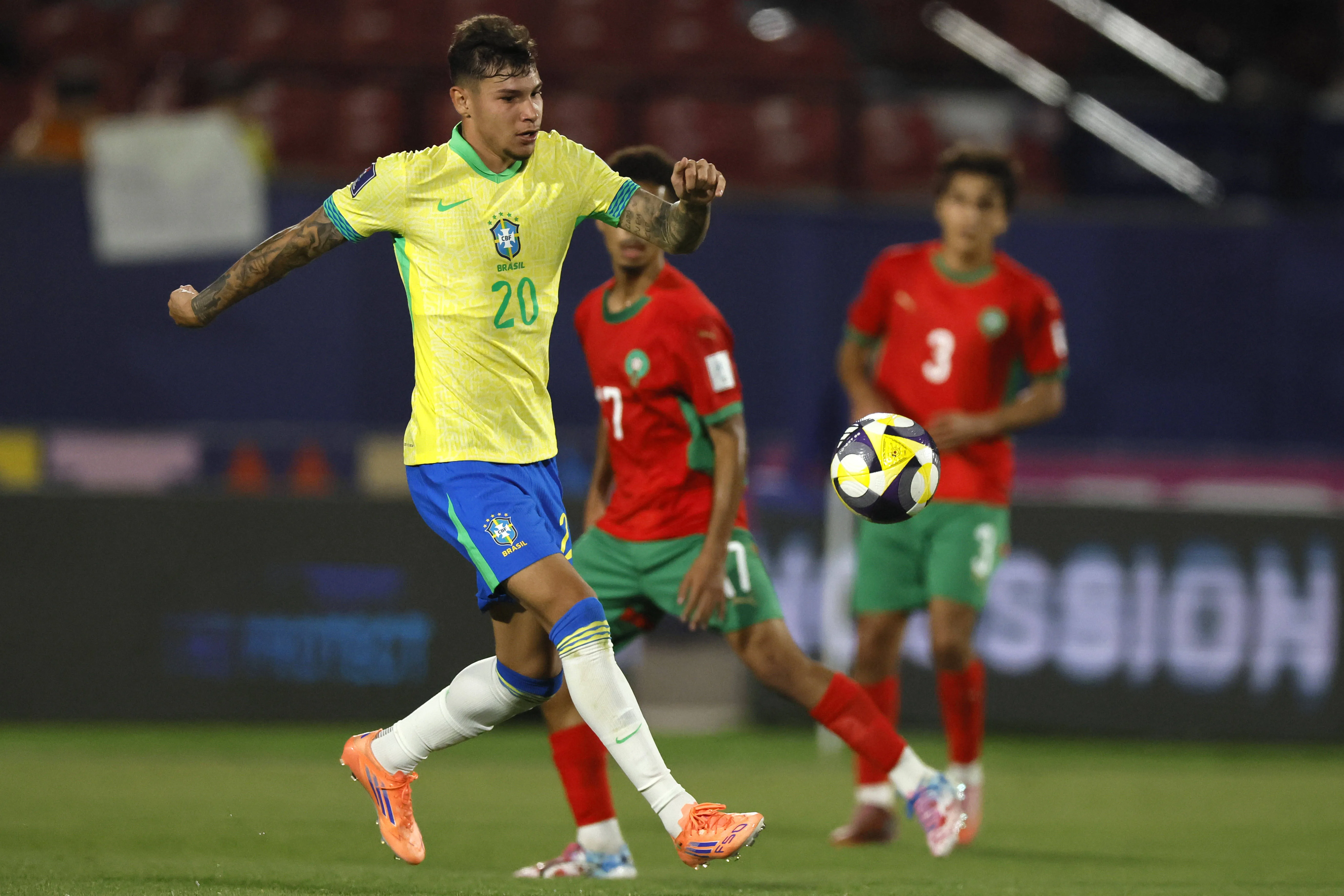 Erick Bele in action for Brazil U20