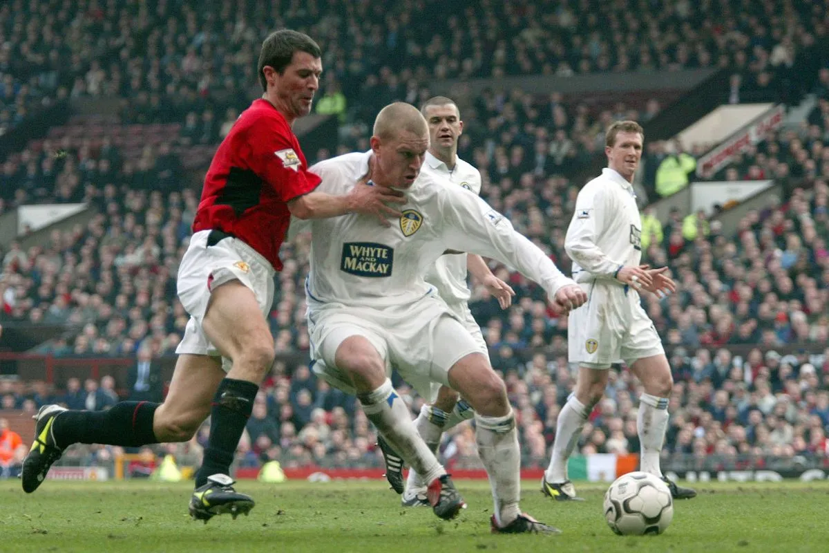 Seth Johnson pictured in action for Leeds United against Manchester United in 2004. 