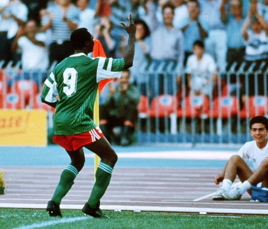 Cameroon striker Roger Milla