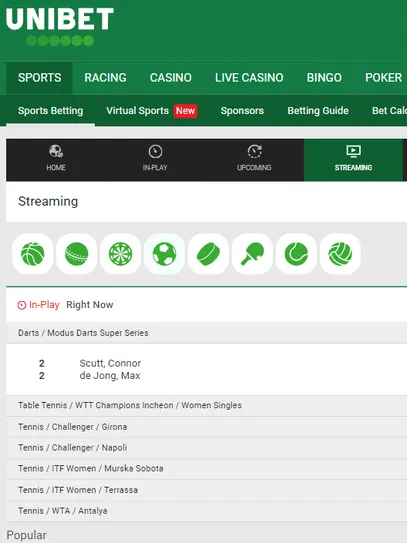 unibet football betting review - Unibet live streaming section UK