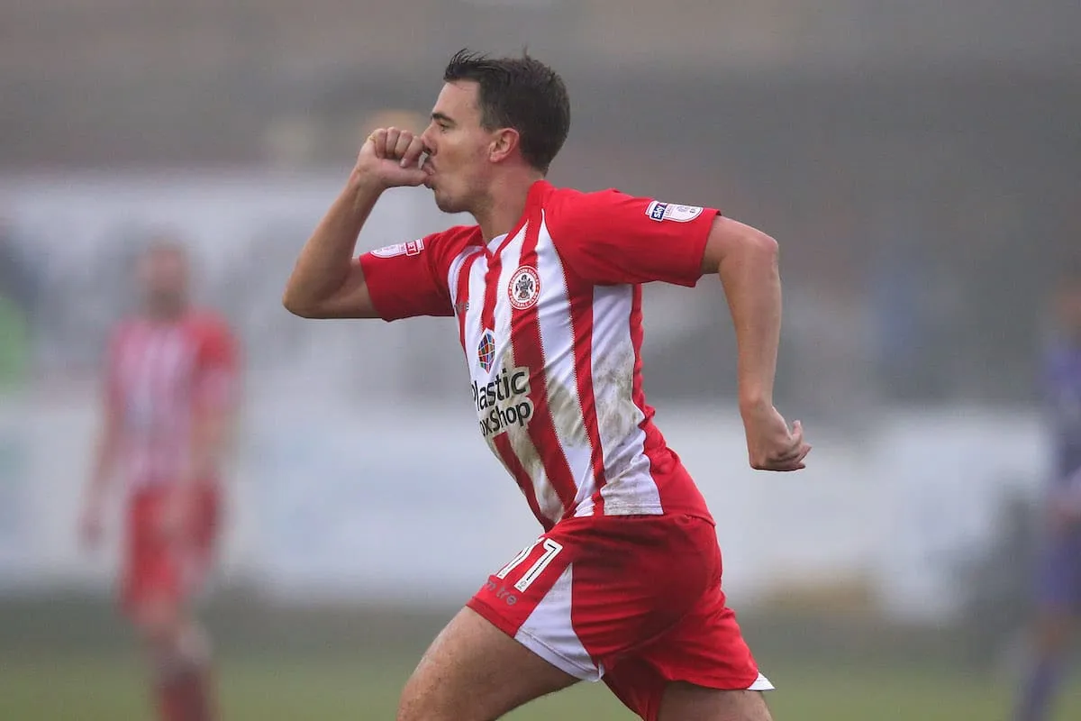 Accrington Stanley celebrating a goal in the FA Cup